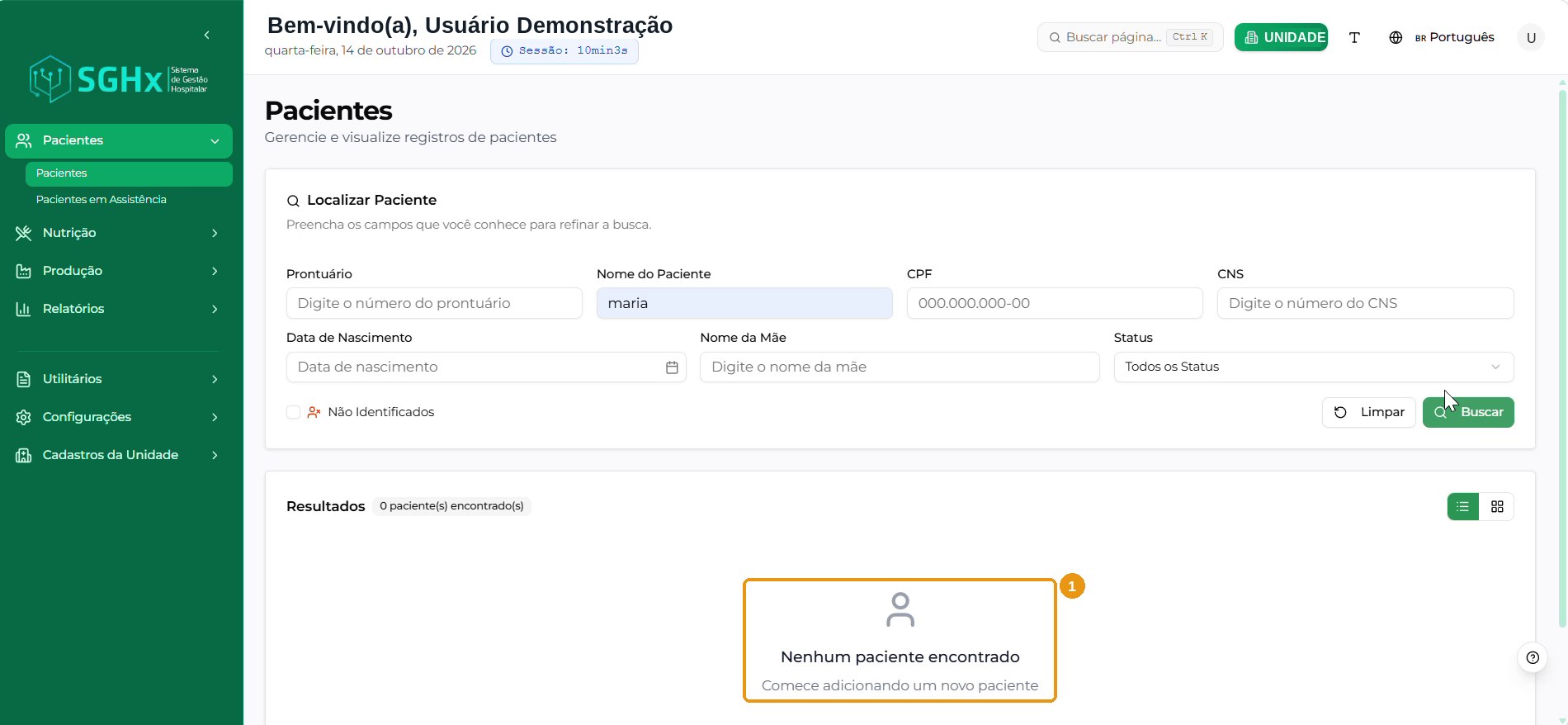Pesquisa sem registros correspondentes.