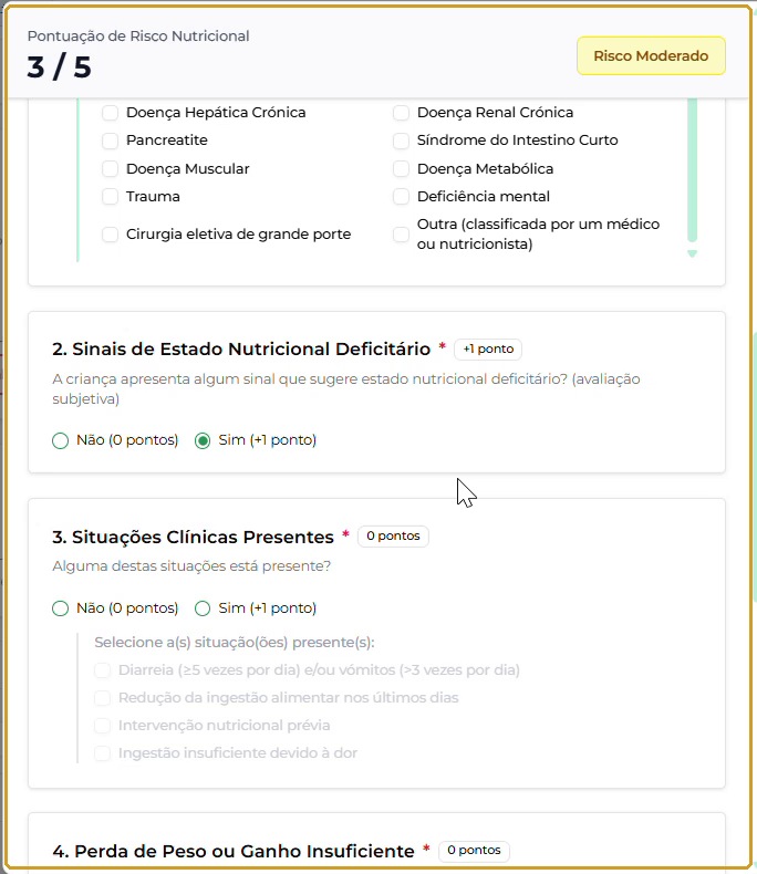 Sinais de Estado Nutricional Deficitário e alternativas.